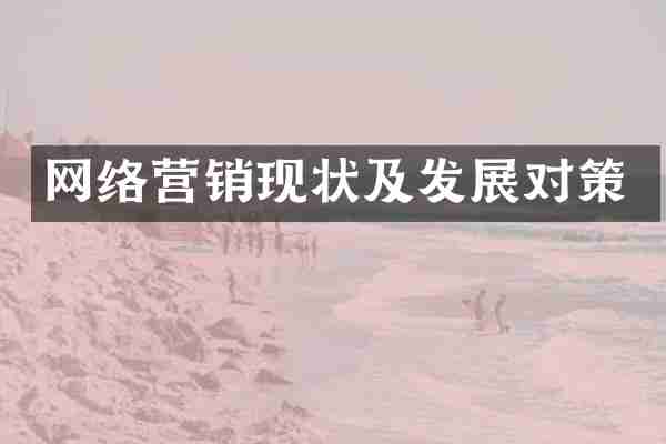 网络营销现状及发展对策