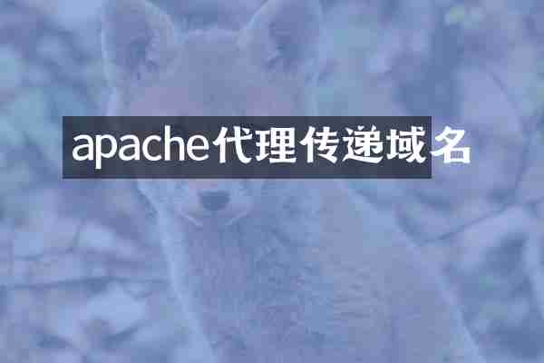 apache代理传递域名