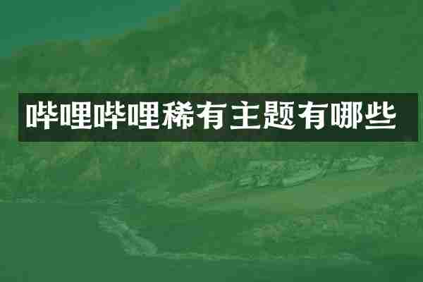 哔哩哔哩稀有主题有哪些