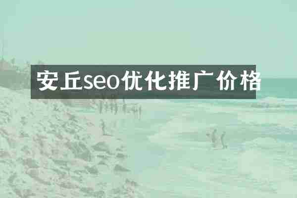 安丘seo优化推广价格