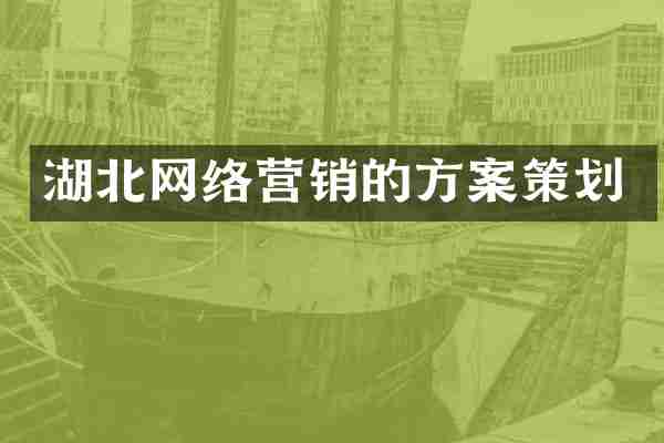湖北网络营销的方案策划