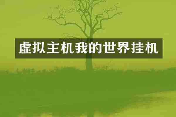 虚拟主机我的世界挂机