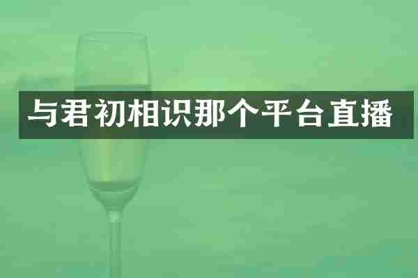 与君初相识那个平台直播