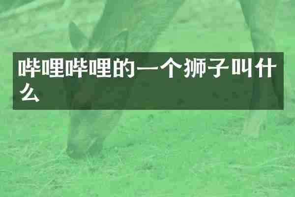 哔哩哔哩的一个狮子叫什么