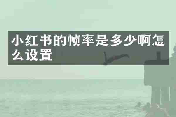 小红书的帧率是多少啊怎么设置
