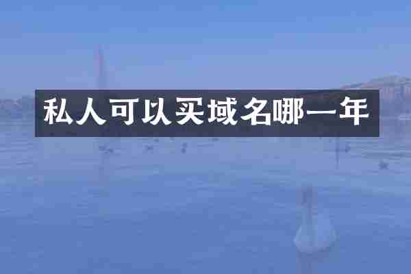 私人可以买域名哪一年