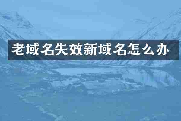 老域名失效新域名怎么办