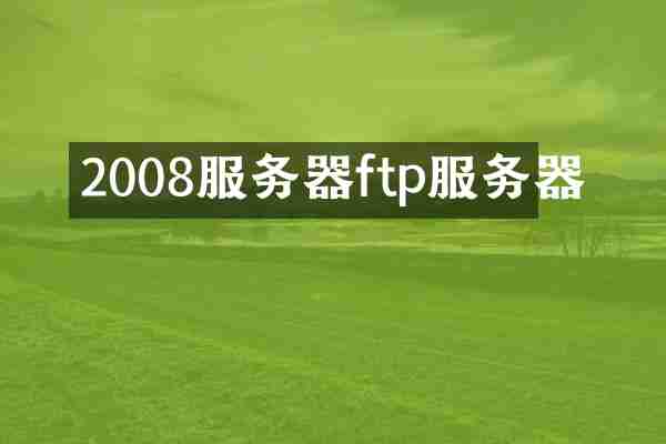 2008服务器ftp服务器