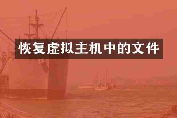 恢复虚拟主机中的文件
