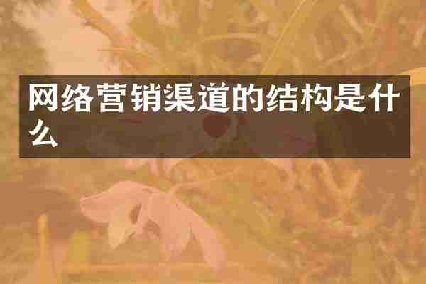 网络营销渠道的结构是什么