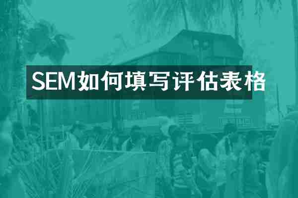 SEM如何填写评估表格