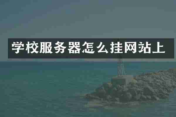 学校服务器怎么挂网站上