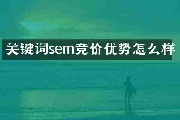 关键词sem竞价优势怎么样
