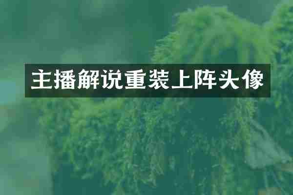 主播解说重装上阵头像