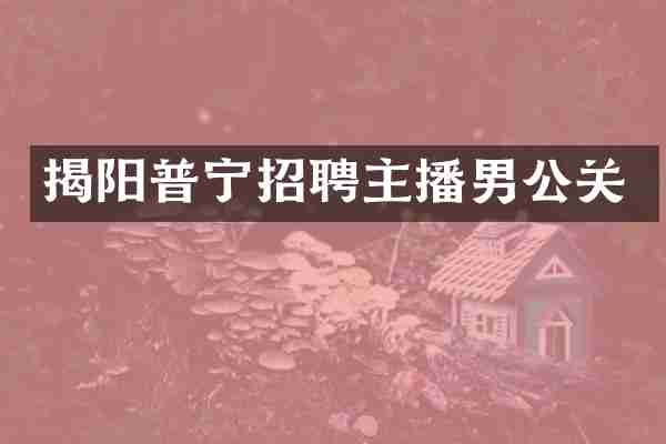 揭阳普宁招聘主播男公关