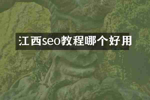 江西seo教程哪个好用