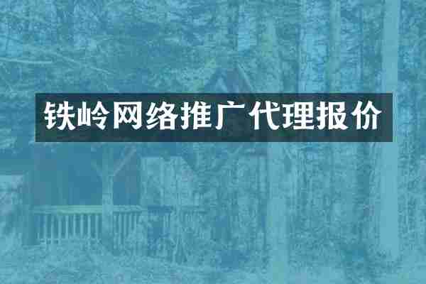 铁岭网络推广代理报价