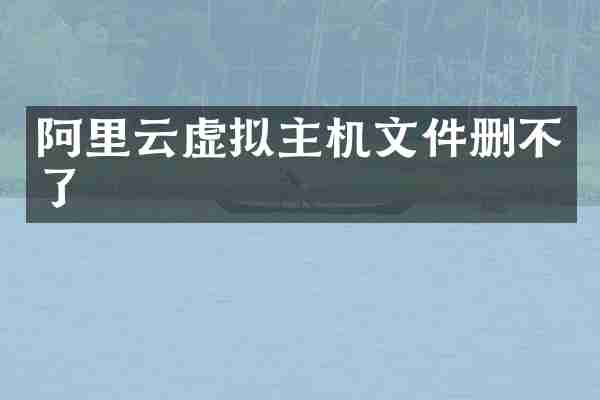 阿里云虚拟主机文件删不了