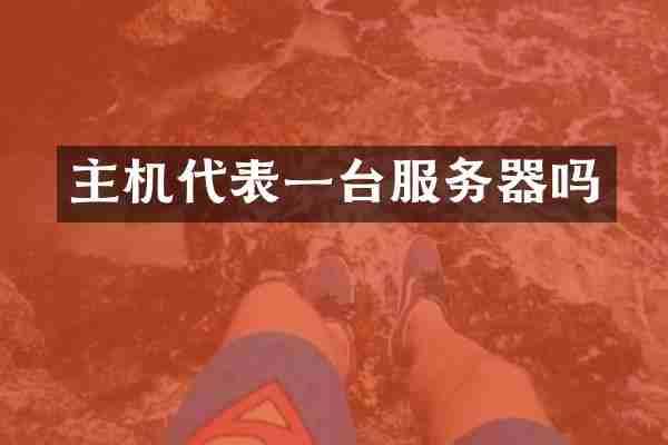 主机代表一台服务器吗