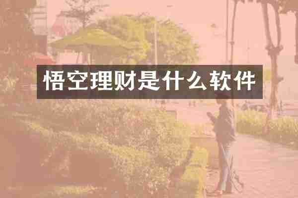 悟空理财是什么软件