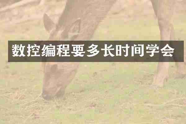 数控编程要多长时间学会