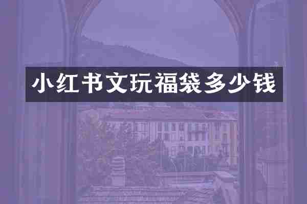 小红书文玩福袋多少钱