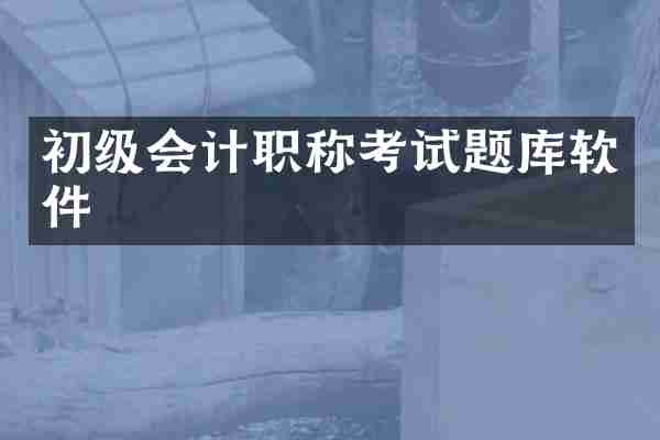 初级会计职称考试题库软件