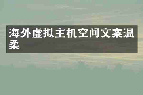 海外虚拟主机空间文案温柔