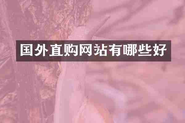 国外直购网站有哪些好