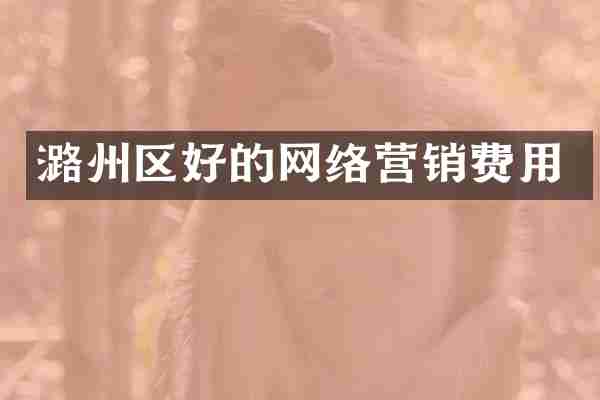 潞州区好的网络营销费用