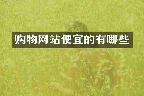 购物网站便宜的有哪些