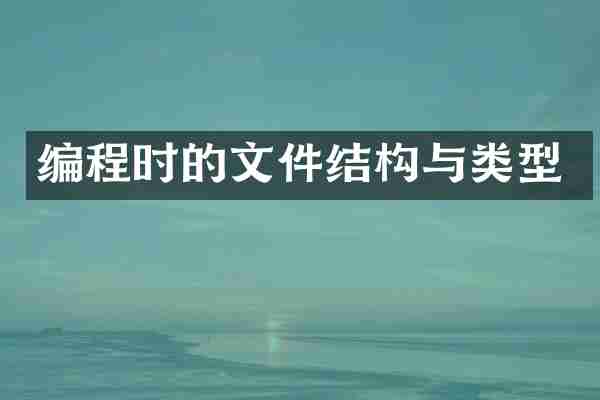编程时的文件结构与类型