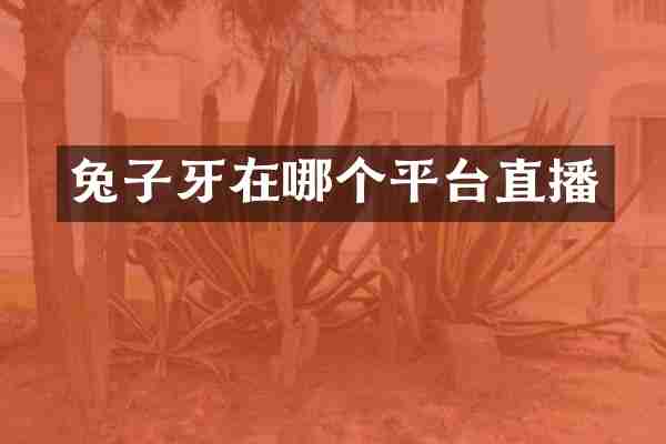兔子牙在哪个平台直播