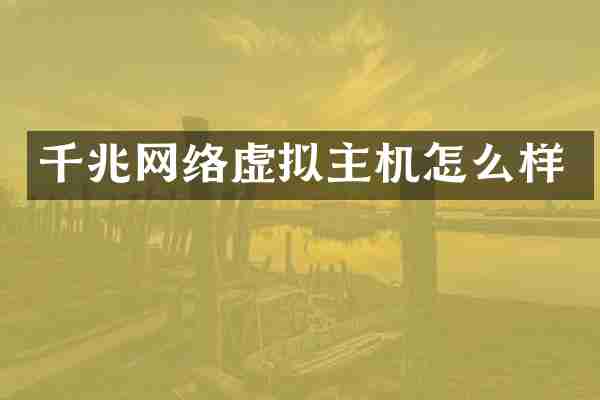 千兆网络虚拟主机怎么样