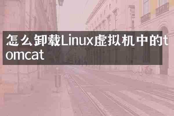 怎么卸载Linux虚拟机中的tomcat