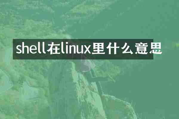 shell在linux里什么意思
