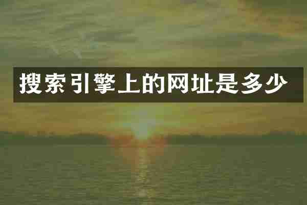 搜索引擎上的网址是多少