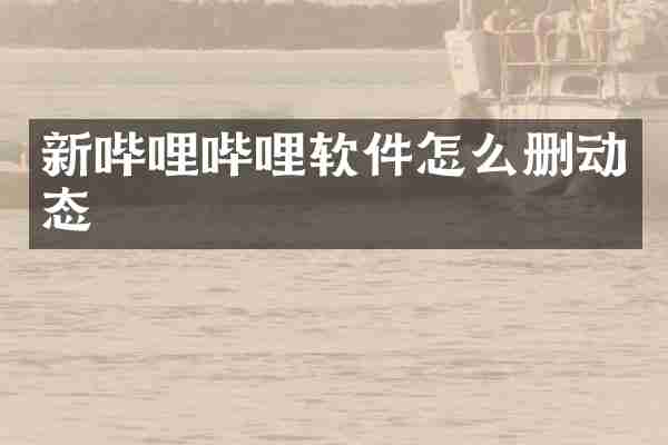 新哔哩哔哩软件怎么删动态