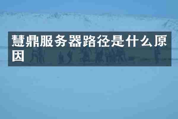 慧鼎服务器路径是什么原因