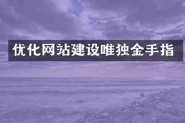 优化网站建设唯独金手指