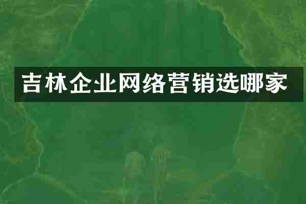 吉林企业网络营销选哪家
