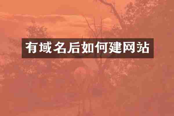 有域名后如何建网站