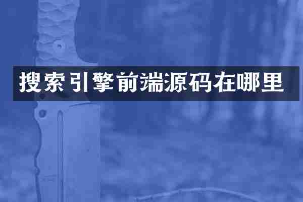搜索引擎前端源码在哪里