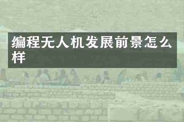 编程无人机发展前景怎么样