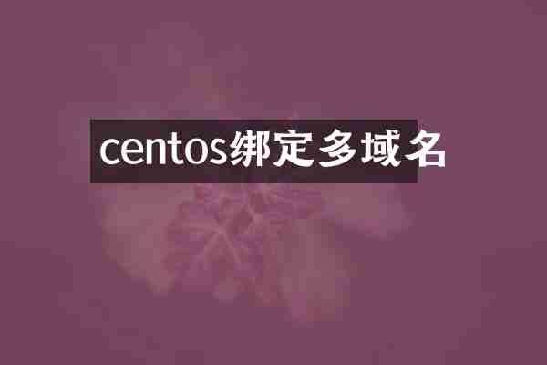 centos绑定多域名