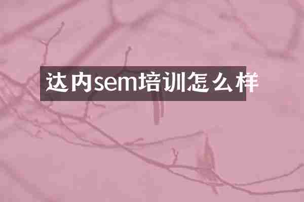 达内sem培训怎么样
