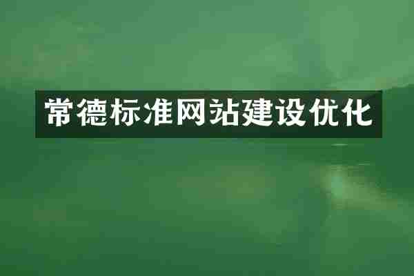 常德标准网站建设优化
