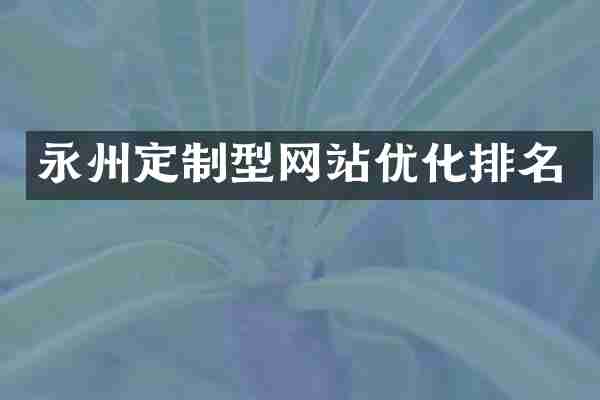 永州定制型网站优化排名