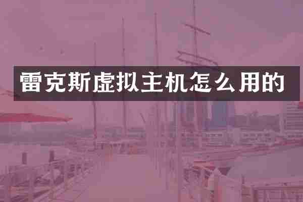 雷克斯虚拟主机怎么用的