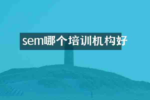 sem哪个培训机构好